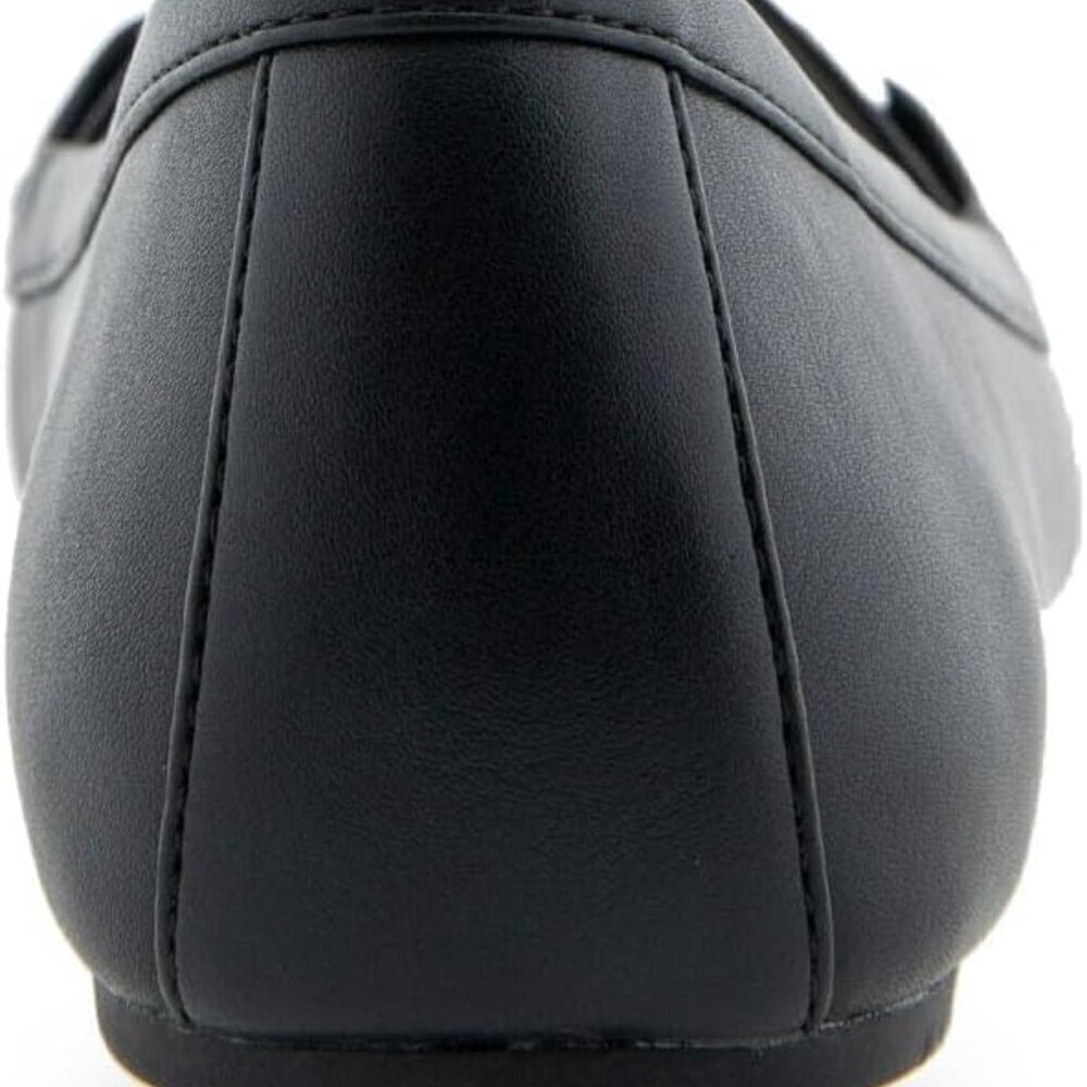 Women's Faux Leather Drive Loafer Rubber Sole Padded Insole Casual Flat - Picture 3 of 6
